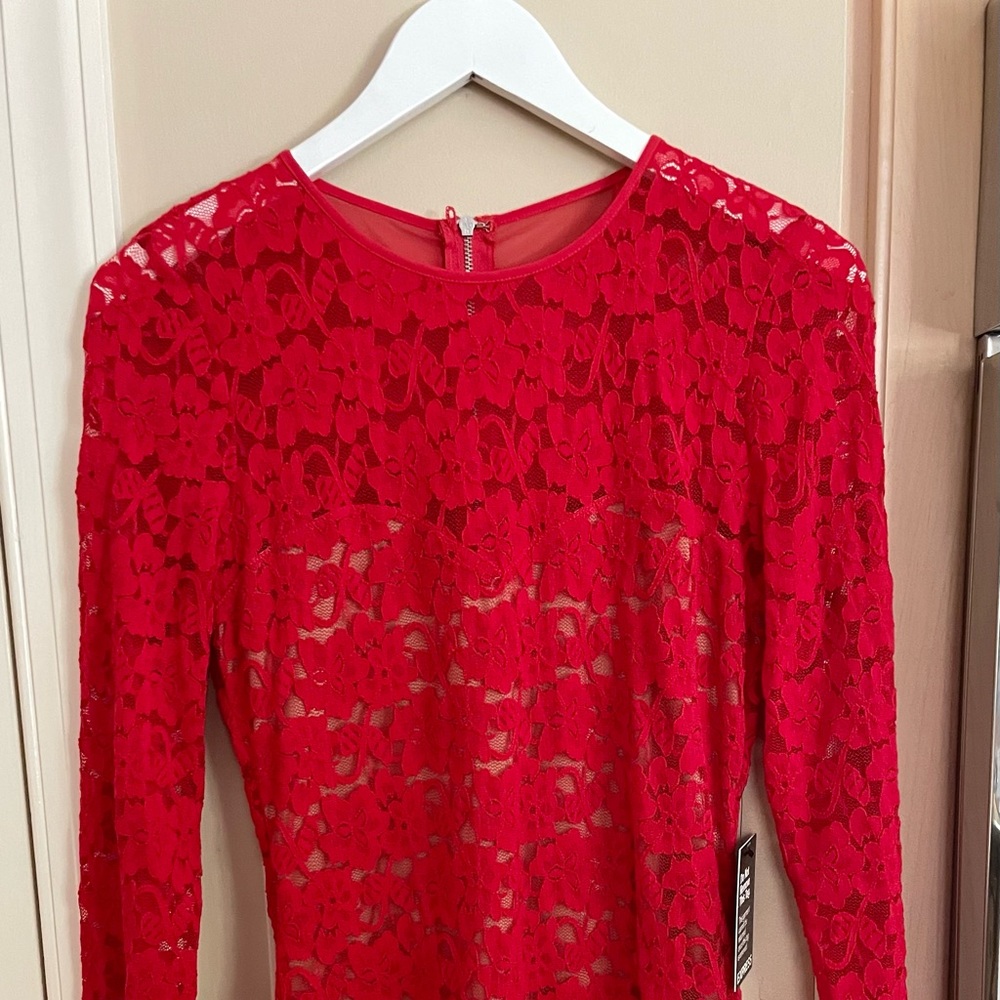 Express Red lace Christmas Dress